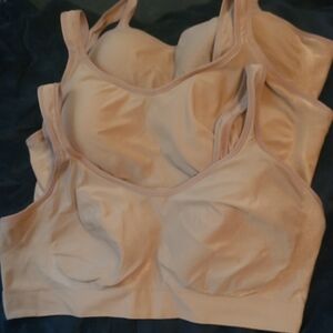 Tan Seamless Bra with Wide Straps